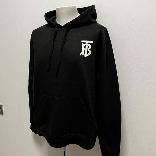 Sudadera Burberr logo espalda negra