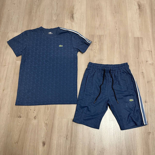 Conjunto corto Lacost azul