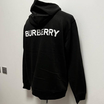 Sudadera Burberr logo espalda negra